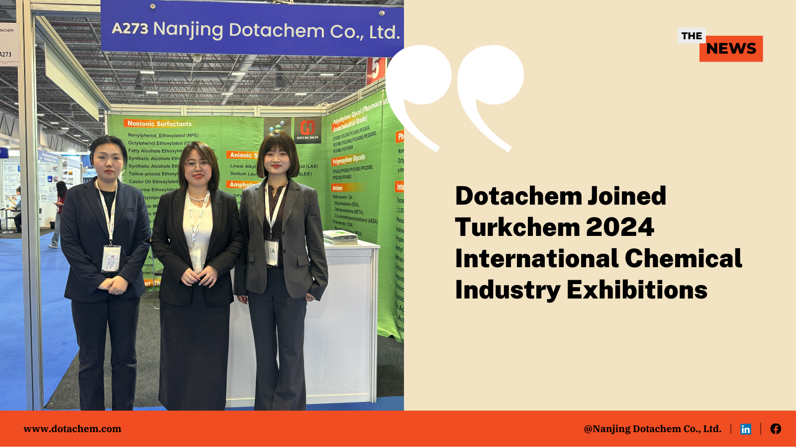 Dotachem presenteert op de TURKCHEM Eurasia International Chemical Exhibition 2024